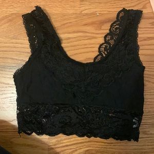 black lace bralette